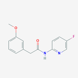 molecular formula C14H13FN2O2 B12241561 N-(5-fluoropyridin-2-yl)-2-(3-methoxyphenyl)acetamide 