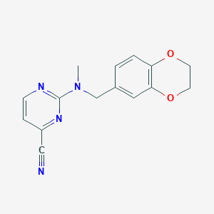 2-{[(2,3-Dihydro-1,4-benzodioxin-6-yl)methyl](methyl)amino}pyrimidine-4-carbonitrile