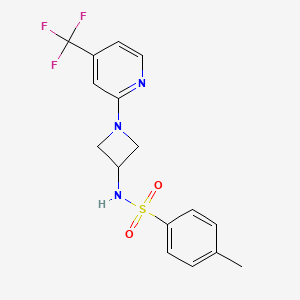 4-methyl-N-{1-[4-(trifluoromethyl)pyridin-2-yl]azetidin-3-yl}benzene-1-sulfonamide