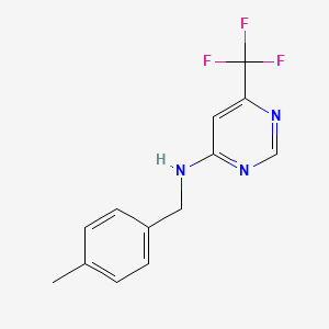 N-[(4-methylphenyl)methyl]-6-(trifluoromethyl)pyrimidin-4-amine