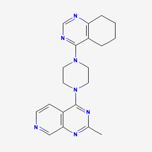 molecular formula C20H23N7 B12241588 4-(4-{2-Methylpyrido[3,4-d]pyrimidin-4-yl}piperazin-1-yl)-5,6,7,8-tetrahydroquinazoline 