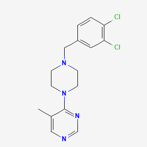 molecular formula C16H18Cl2N4 B12241592 4-{4-[(3,4-Dichlorophenyl)methyl]piperazin-1-yl}-5-methylpyrimidine 