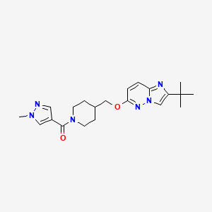 4-[({2-tert-butylimidazo[1,2-b]pyridazin-6-yl}oxy)methyl]-1-(1-methyl-1H-pyrazole-4-carbonyl)piperidine