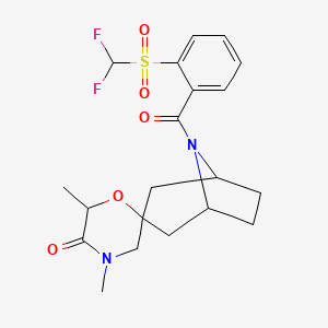 8-(2-Difluoromethanesulfonylbenzoyl)-4',6'-dimethyl-8-azaspiro[bicyclo[3.2.1]octane-3,2'-morpholin]-5'-one