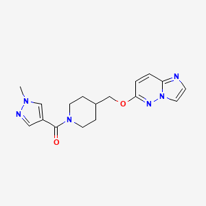 4-({imidazo[1,2-b]pyridazin-6-yloxy}methyl)-1-(1-methyl-1H-pyrazole-4-carbonyl)piperidine