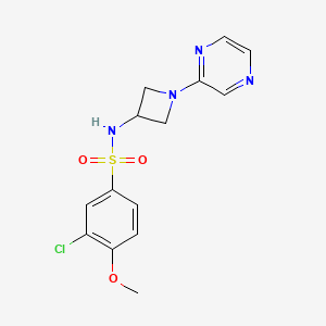 3-chloro-4-methoxy-N-[1-(pyrazin-2-yl)azetidin-3-yl]benzene-1-sulfonamide