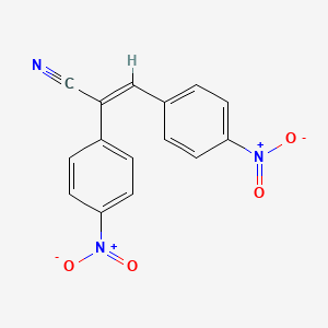 molecular formula C15H9N3O4 B1224163 2,3-Bis(4-nitrophenyl)acrylonitrile 