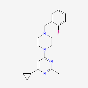 4-Cyclopropyl-6-{4-[(2-fluorophenyl)methyl]piperazin-1-yl}-2-methylpyrimidine