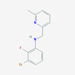 3-bromo-2-fluoro-N-[(6-methylpyridin-2-yl)methyl]aniline