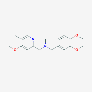 [(2,3-Dihydro-1,4-benzodioxin-6-yl)methyl][(4-methoxy-3,5-dimethylpyridin-2-yl)methyl]methylamine