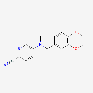 5-{[(2,3-Dihydro-1,4-benzodioxin-6-yl)methyl](methyl)amino}pyridine-2-carbonitrile