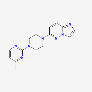 4-Methyl-2-(4-{2-methylimidazo[1,2-b]pyridazin-6-yl}piperazin-1-yl)pyrimidine