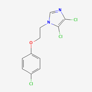 molecular formula C11H9Cl3N2O B1224165 4,5-Dichloro-1-[2-(4-chlorophenoxy)ethyl]imidazole 