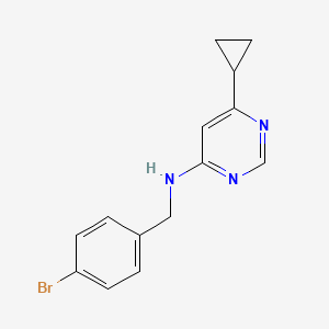 N-[(4-bromophenyl)methyl]-6-cyclopropylpyrimidin-4-amine