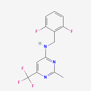 N-[(2,6-difluorophenyl)methyl]-2-methyl-6-(trifluoromethyl)pyrimidin-4-amine