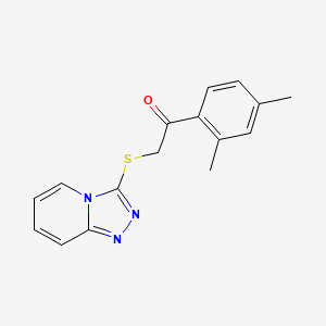 molecular formula C16H15N3OS B1224168 1-(2,4-Dimethylphenyl)-2-([1,2,4]triazolo[4,3-a]pyridin-3-ylthio)ethanone 