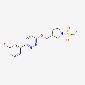 3-{[1-(Ethanesulfonyl)pyrrolidin-3-yl]methoxy}-6-(3-fluorophenyl)pyridazine