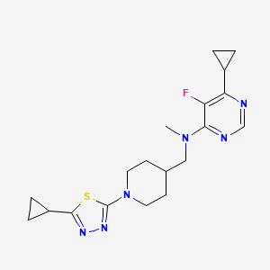 6-cyclopropyl-N-{[1-(5-cyclopropyl-1,3,4-thiadiazol-2-yl)piperidin-4-yl]methyl}-5-fluoro-N-methylpyrimidin-4-amine