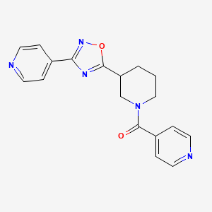 4-{5-[1-(Pyridine-4-carbonyl)piperidin-3-yl]-1,2,4-oxadiazol-3-yl}pyridine