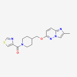 4-[({2-Methylimidazo[1,2-b]pyridazin-6-yl}oxy)methyl]-1-(1,3-thiazole-4-carbonyl)piperidine