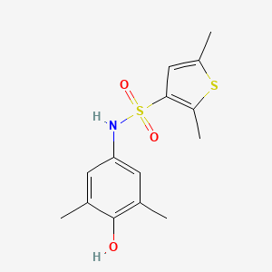 molecular formula C14H17NO3S2 B1224174 N-(4-hydroxy-3,5-dimethylphenyl)-2,5-dimethyl-3-thiophenesulfonamide 