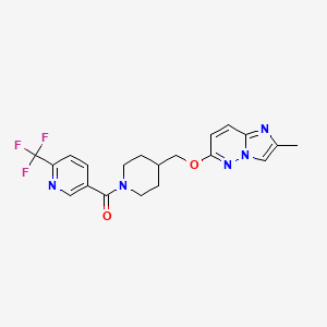 5-{4-[({2-Methylimidazo[1,2-b]pyridazin-6-yl}oxy)methyl]piperidine-1-carbonyl}-2-(trifluoromethyl)pyridine