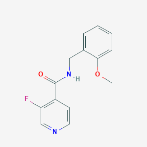 molecular formula C14H13FN2O2 B12241744 3-fluoro-N-[(2-methoxyphenyl)methyl]pyridine-4-carboxamide 