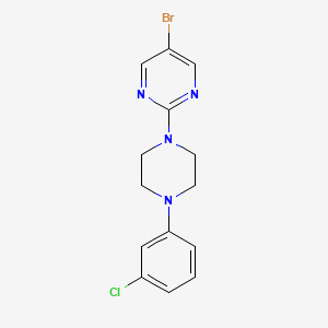 molecular formula C14H14BrClN4 B12241749 5-Bromo-2-[4-(3-chlorophenyl)piperazin-1-yl]pyrimidine 