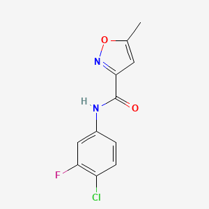 N-(4-chloro-3-fluorophenyl)-5-methyl-1,2-oxazole-3-carboxamide