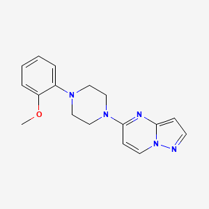 molecular formula C17H19N5O B12241809 1-(2-Methoxyphenyl)-4-{pyrazolo[1,5-a]pyrimidin-5-yl}piperazine 