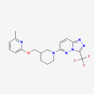 2-Methyl-6-({1-[3-(trifluoromethyl)-[1,2,4]triazolo[4,3-b]pyridazin-6-yl]piperidin-3-yl}methoxy)pyridine