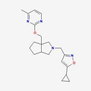 2-({2-[(5-Cyclopropyl-1,2-oxazol-3-yl)methyl]-octahydrocyclopenta[c]pyrrol-3a-yl}methoxy)-4-methylpyrimidine