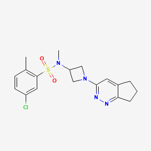 5-chloro-N-(1-{5H,6H,7H-cyclopenta[c]pyridazin-3-yl}azetidin-3-yl)-N,2-dimethylbenzene-1-sulfonamide