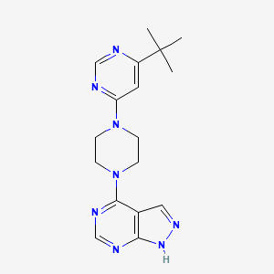 4-tert-butyl-6-(4-{1H-pyrazolo[3,4-d]pyrimidin-4-yl}piperazin-1-yl)pyrimidine