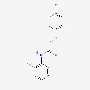 2-[(4-fluorophenyl)sulfanyl]-N-(4-methylpyridin-3-yl)acetamide