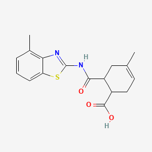 4-Methyl-6-[(4-methyl-1,3-benzothiazol-2-yl)carbamoyl]cyclohex-3-ene-1-carboxylic acid