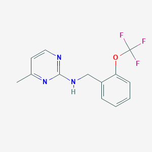 4-methyl-N-{[2-(trifluoromethoxy)phenyl]methyl}pyrimidin-2-amine