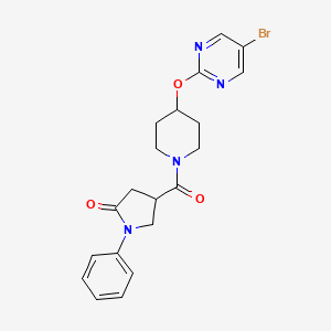 4-{4-[(5-Bromopyrimidin-2-yl)oxy]piperidine-1-carbonyl}-1-phenylpyrrolidin-2-one