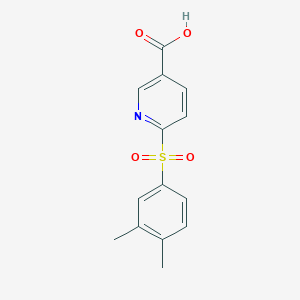 6-(3,4-Dimethylbenzenesulfonyl)pyridine-3-carboxylic acid