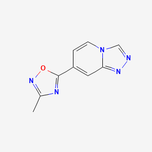 3-Methyl-5-{[1,2,4]triazolo[4,3-a]pyridin-7-yl}-1,2,4-oxadiazole