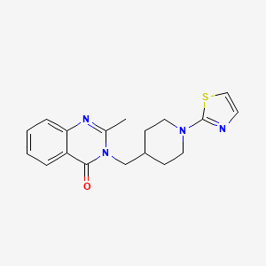 2-Methyl-3-{[1-(1,3-thiazol-2-yl)piperidin-4-yl]methyl}-3,4-dihydroquinazolin-4-one