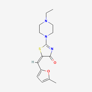 molecular formula C15H19N3O2S B1224199 2-(4-Ethyl-piperazin-1-yl)-5-(5-methyl-furan-2-ylmethylene)-thiazol-4-one 