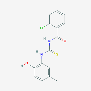 2-chloro-N-[(2-hydroxy-5-methylphenyl)carbamothioyl]benzamide