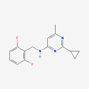 2-cyclopropyl-N-[(2,6-difluorophenyl)methyl]-6-methylpyrimidin-4-amine