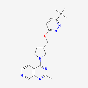 3-Tert-butyl-6-[(1-{2-methylpyrido[3,4-d]pyrimidin-4-yl}pyrrolidin-3-yl)methoxy]pyridazine