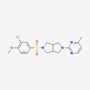 2-[5-(3-Chloro-4-methoxybenzenesulfonyl)-octahydropyrrolo[3,4-c]pyrrol-2-yl]-4-methylpyrimidine