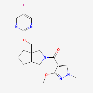 5-fluoro-2-{[2-(3-methoxy-1-methyl-1H-pyrazole-4-carbonyl)-octahydrocyclopenta[c]pyrrol-3a-yl]methoxy}pyrimidine