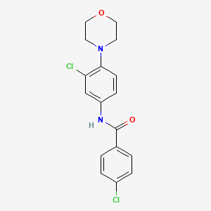 4-chloro-N-[3-chloro-4-(4-morpholinyl)phenyl]benzamide