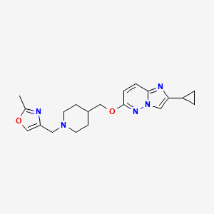 4-[({2-Cyclopropylimidazo[1,2-b]pyridazin-6-yl}oxy)methyl]-1-[(2-methyl-1,3-oxazol-4-yl)methyl]piperidine