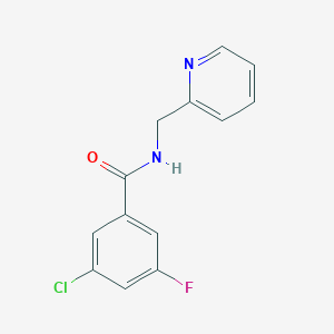 3-chloro-5-fluoro-N-[(pyridin-2-yl)methyl]benzamide